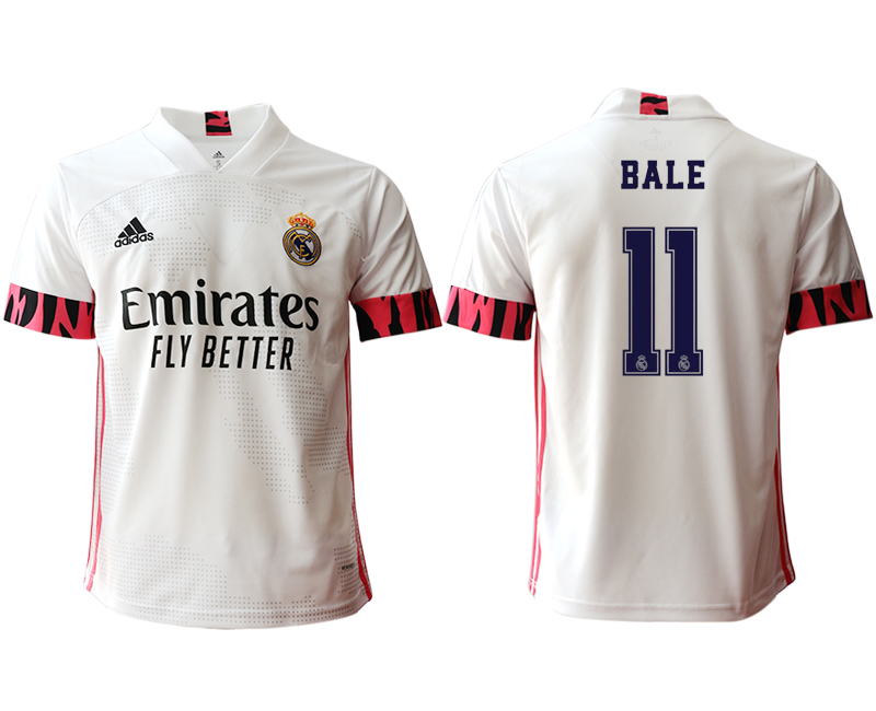 Men 2020-2021 club Real Madrid home aaa version #11 white Soccer Jerseys